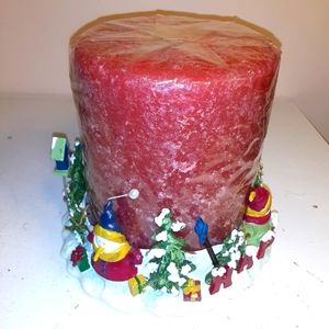 Xmas candle and holder